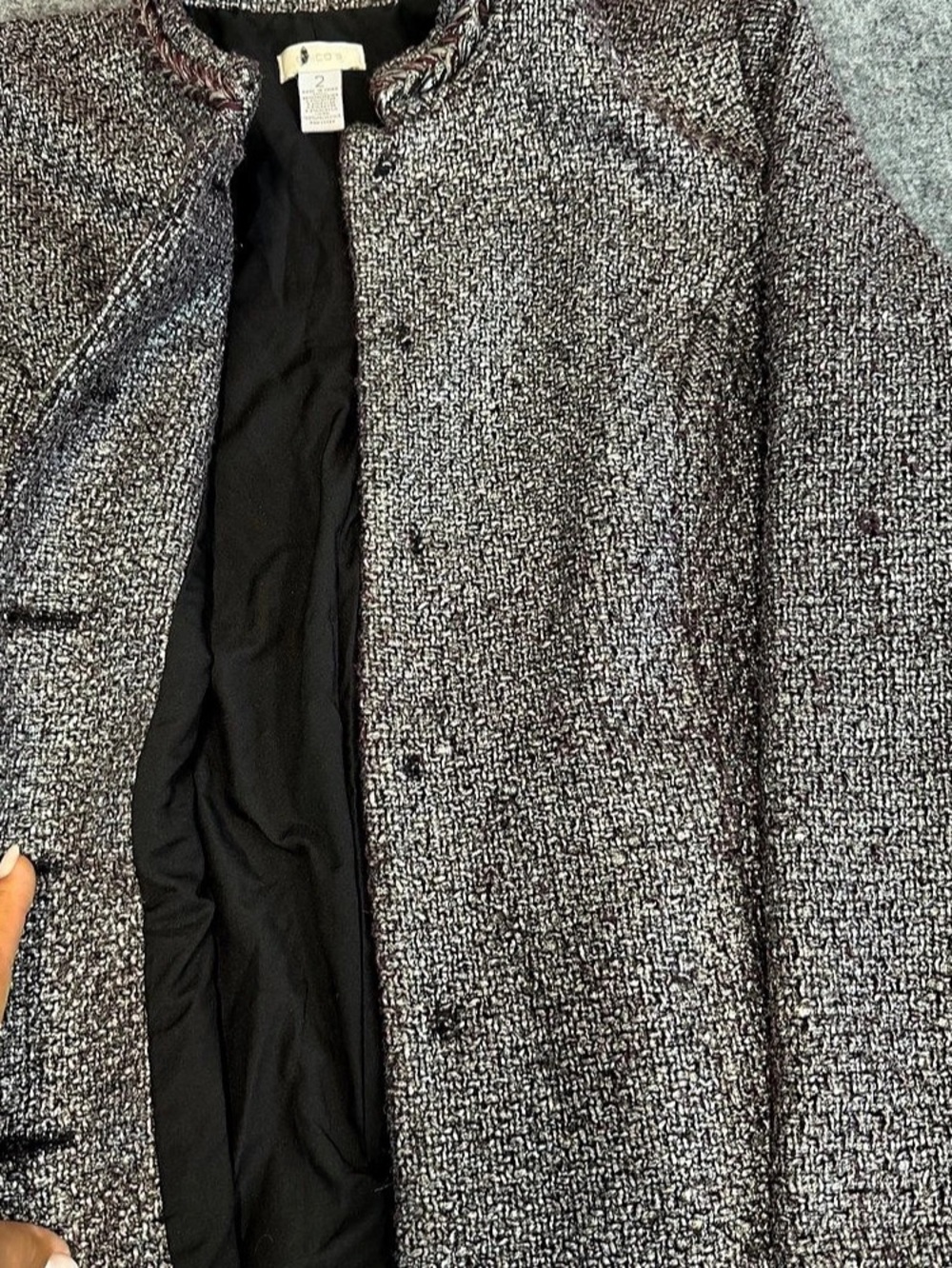 Jones New York Metallic Tweed Blazer Size 2 - Picture 2 of 8
